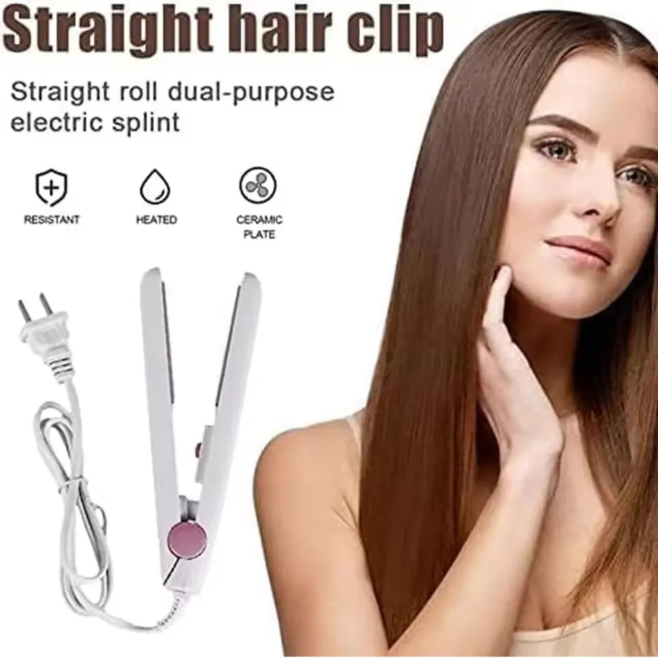 Mini Ceramic Hair Curler & Straightener